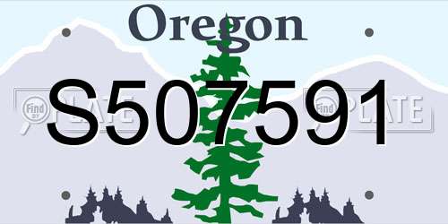 S507591 Oregon License Plate