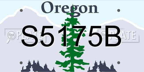 S5175B Oregon License Plate