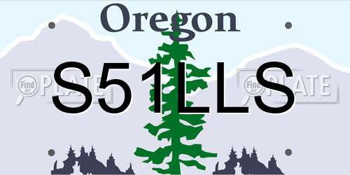 S51LLS Oregon License Plate