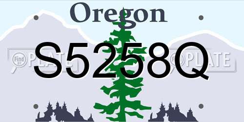 S5258Q Oregon License Plate