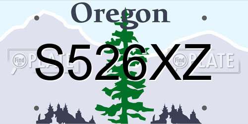 S526XZ Oregon License Plate