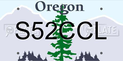 S52CCL Oregon License Plate