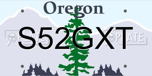 S52GXT Oregon License Plate
