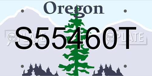 S55460T Oregon License Plate