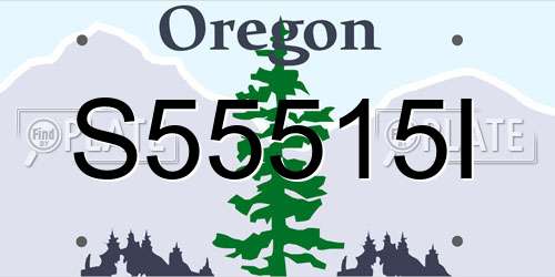S55515I Oregon License Plate