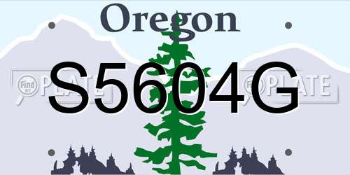 S5604G Oregon License Plate