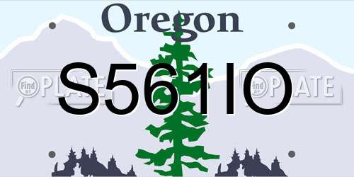 S561IO Oregon License Plate