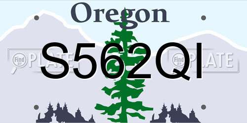 S562QI Oregon License Plate