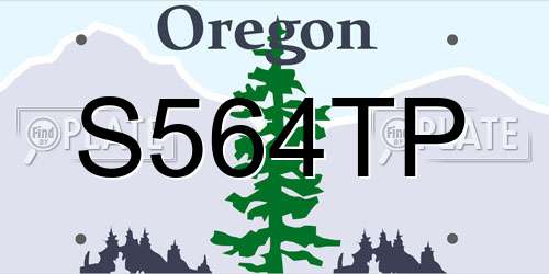 S564TP Oregon License Plate