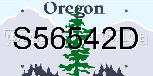 S56542D Oregon License Plate