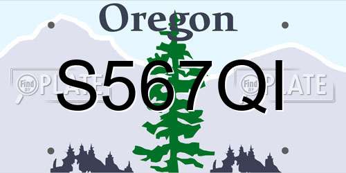 S567QI Oregon License Plate