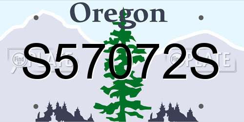 S57072S Oregon License Plate