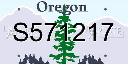 S571217 Oregon License Plate