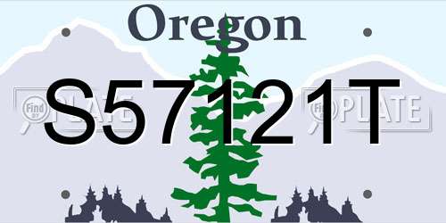 S57121T Oregon License Plate
