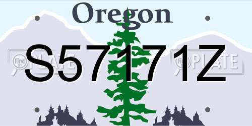S57171Z Oregon License Plate
