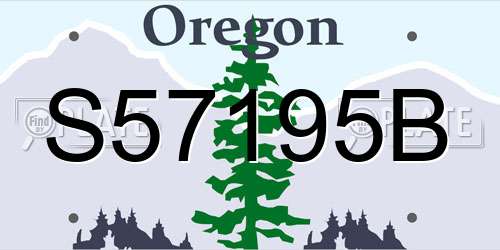 S57195B Oregon License Plate