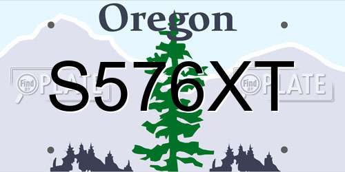 S576XT Oregon License Plate