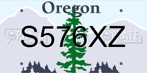 S576XZ Oregon License Plate