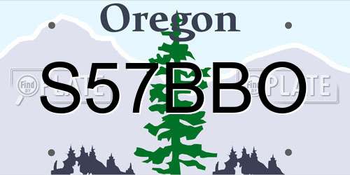 S57BBO Oregon License Plate