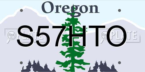 S57HTO Oregon License Plate