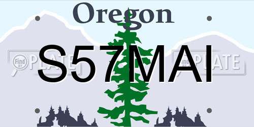 S57MAI Oregon License Plate