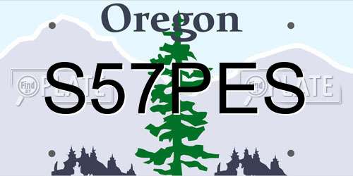 S57PES Oregon License Plate