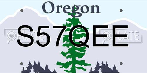 S57QEE Oregon License Plate