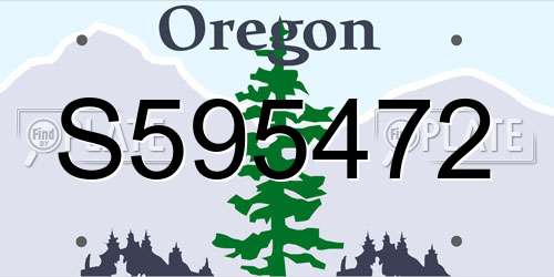 S595472 Oregon License Plate
