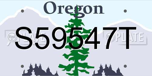 S59547T Oregon License Plate