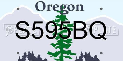 S595BQ Oregon License Plate
