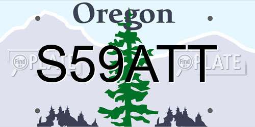 S59ATT Oregon License Plate