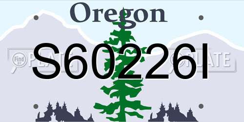 S60226I Oregon License Plate