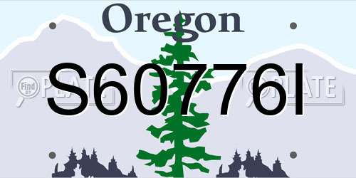 S60776I Oregon License Plate