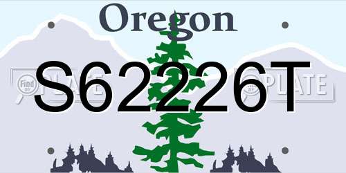 S62226T Oregon License Plate