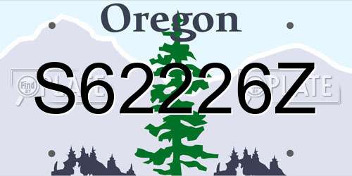 S62226Z Oregon License Plate