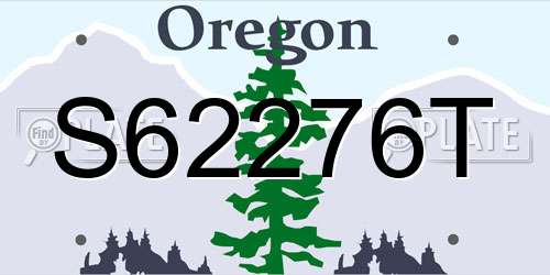 S62276T Oregon License Plate