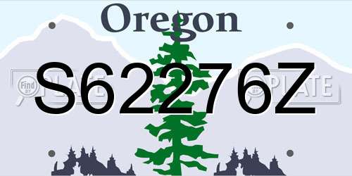 S62276Z Oregon License Plate