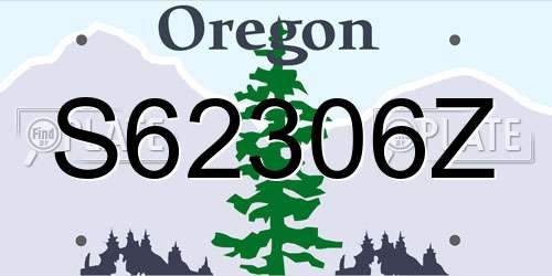 S62306Z Oregon License Plate