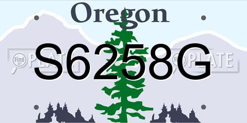 S6258G Oregon License Plate