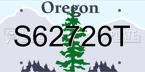 S62726T Oregon License Plate