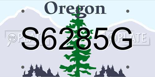 S6285G Oregon License Plate