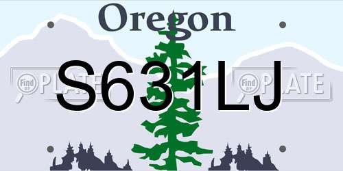 S631LJ Oregon License Plate