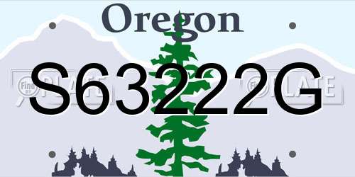S63222G Oregon License Plate