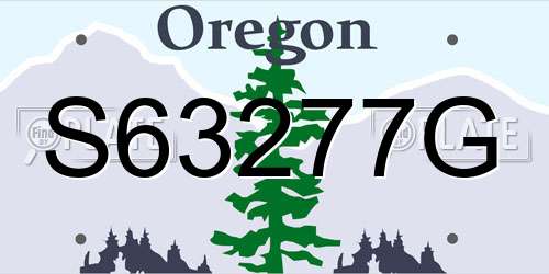 S63277G Oregon License Plate