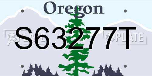 S63277T Oregon License Plate