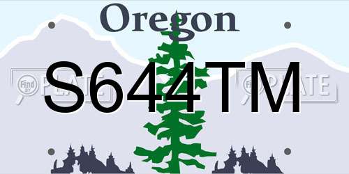 S644TM Oregon License Plate