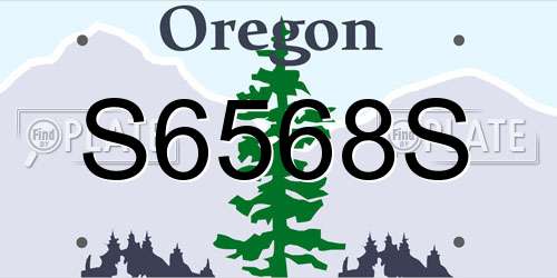S6568S Oregon License Plate