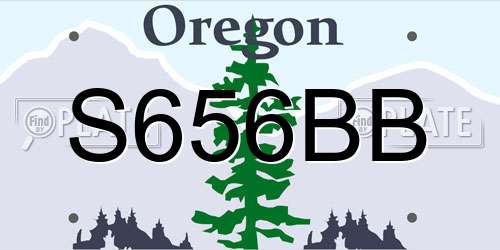 S656BB Oregon License Plate