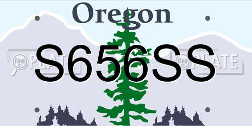 S656SS Oregon License Plate