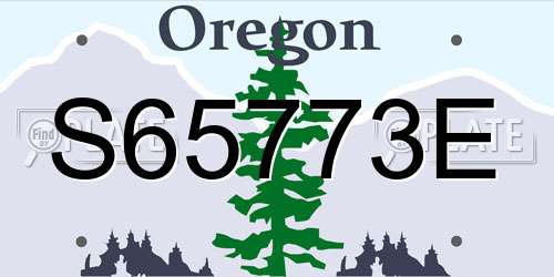 S65773E Oregon License Plate
